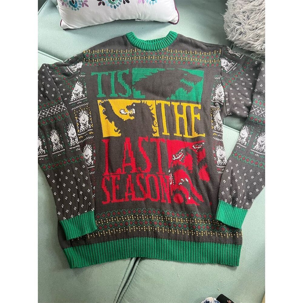 Game of Thrones "Tis The Last Season" Ugly Christmas Sweater XL